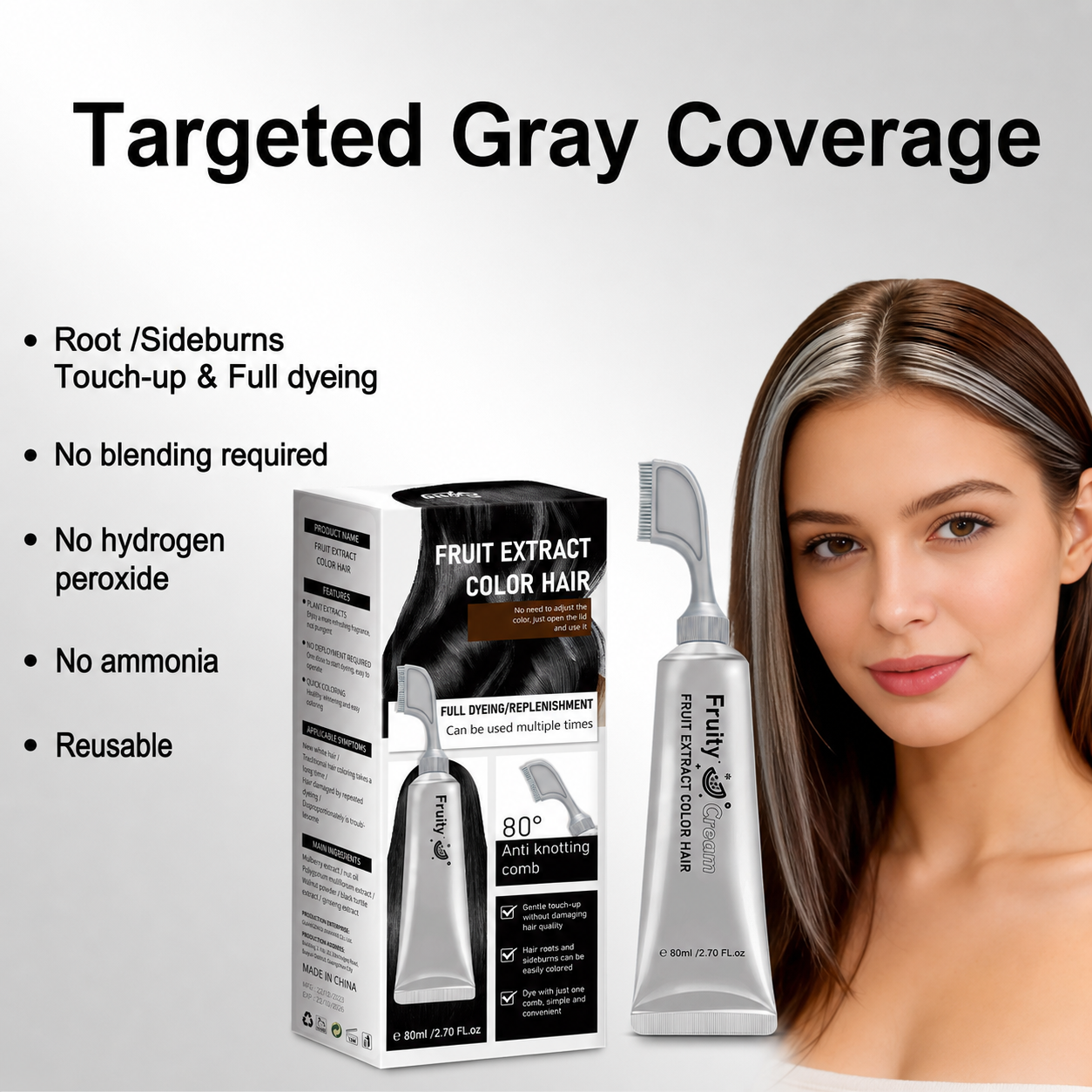 Lushbleu™ Hair Dye Cream Comb with Natural Plant Extract