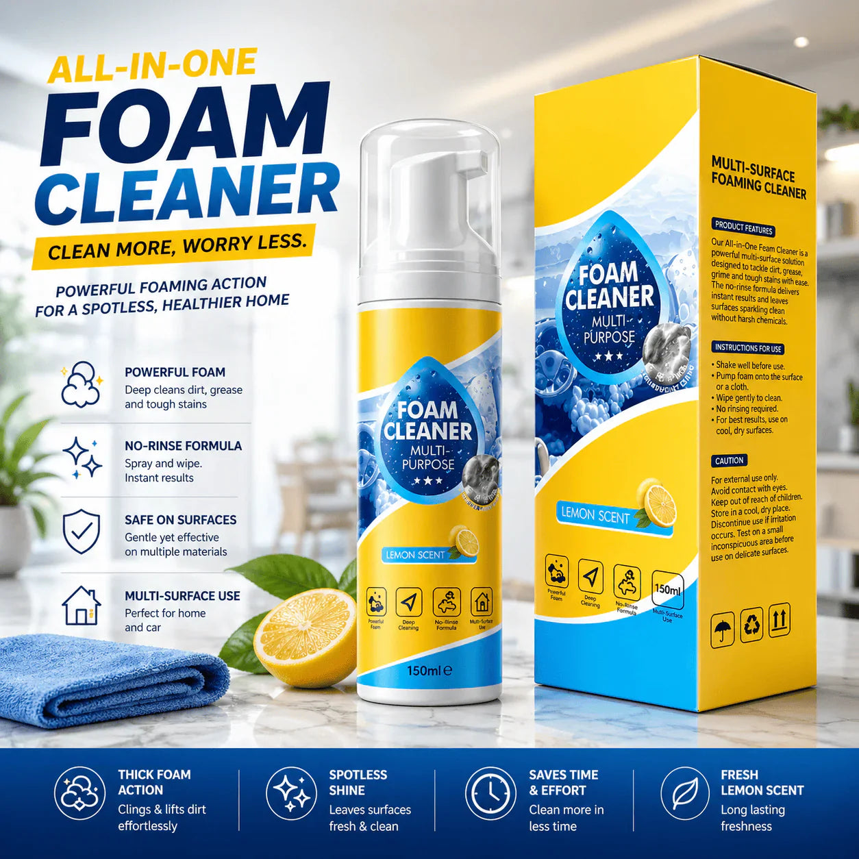 Lushbleu™ Multifunctional Foam Cleaner