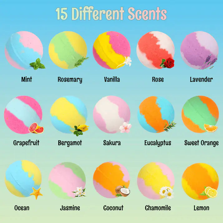 Lushbleu™ Bath Bombs for Kids with Toys Inside (15 Pcs)