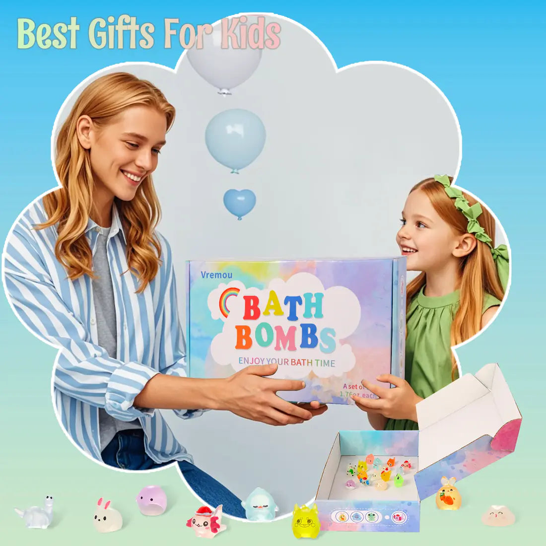Lushbleu™ Bath Bombs for Kids with Toys Inside (15 Pcs)