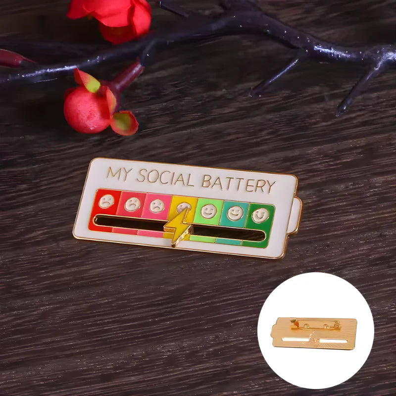 Lushbleu™ Social Battery Meter Pin