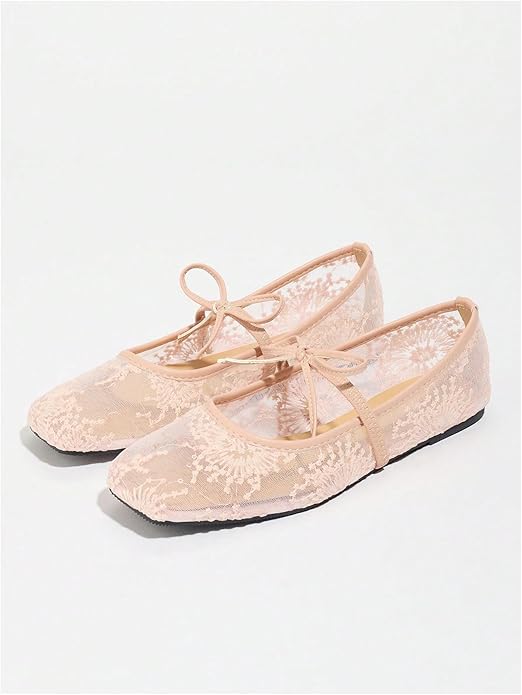 Lushbleu™ Polka Mesh Bow Flats