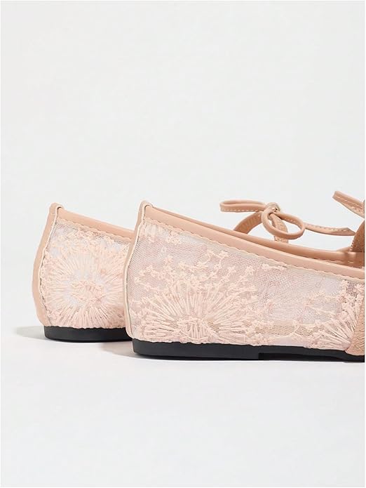 Lushbleu™ Polka Mesh Bow Flats