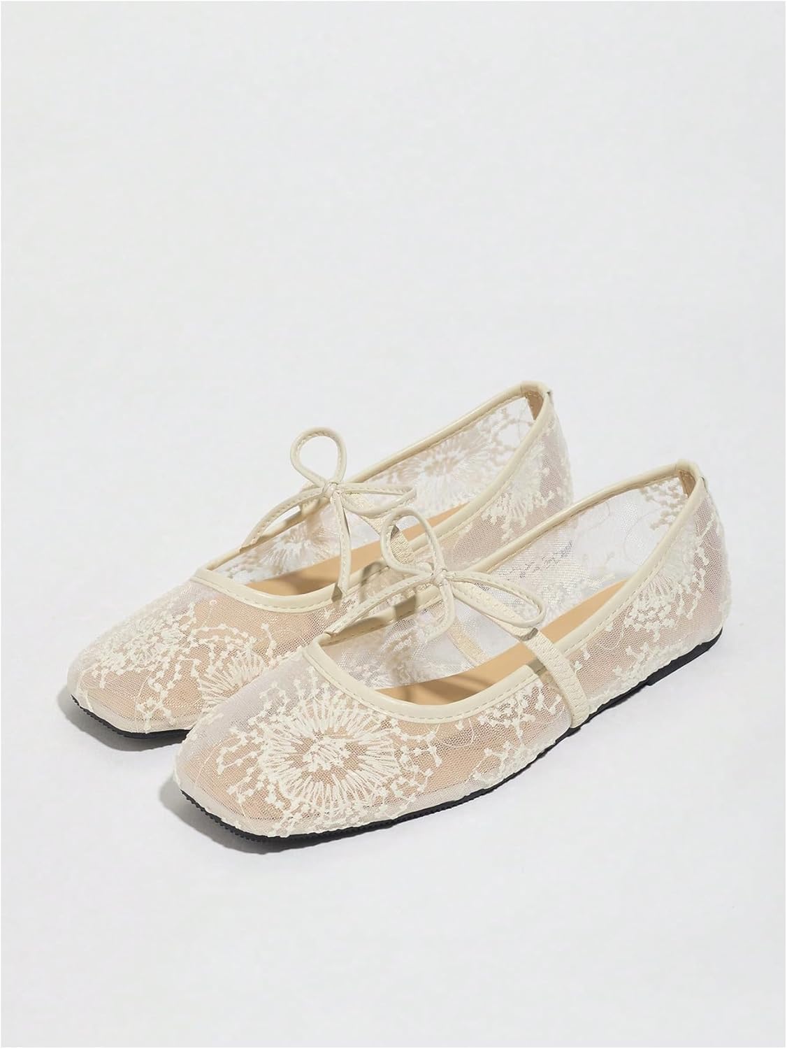 Lushbleu™ Polka Mesh Bow Flats