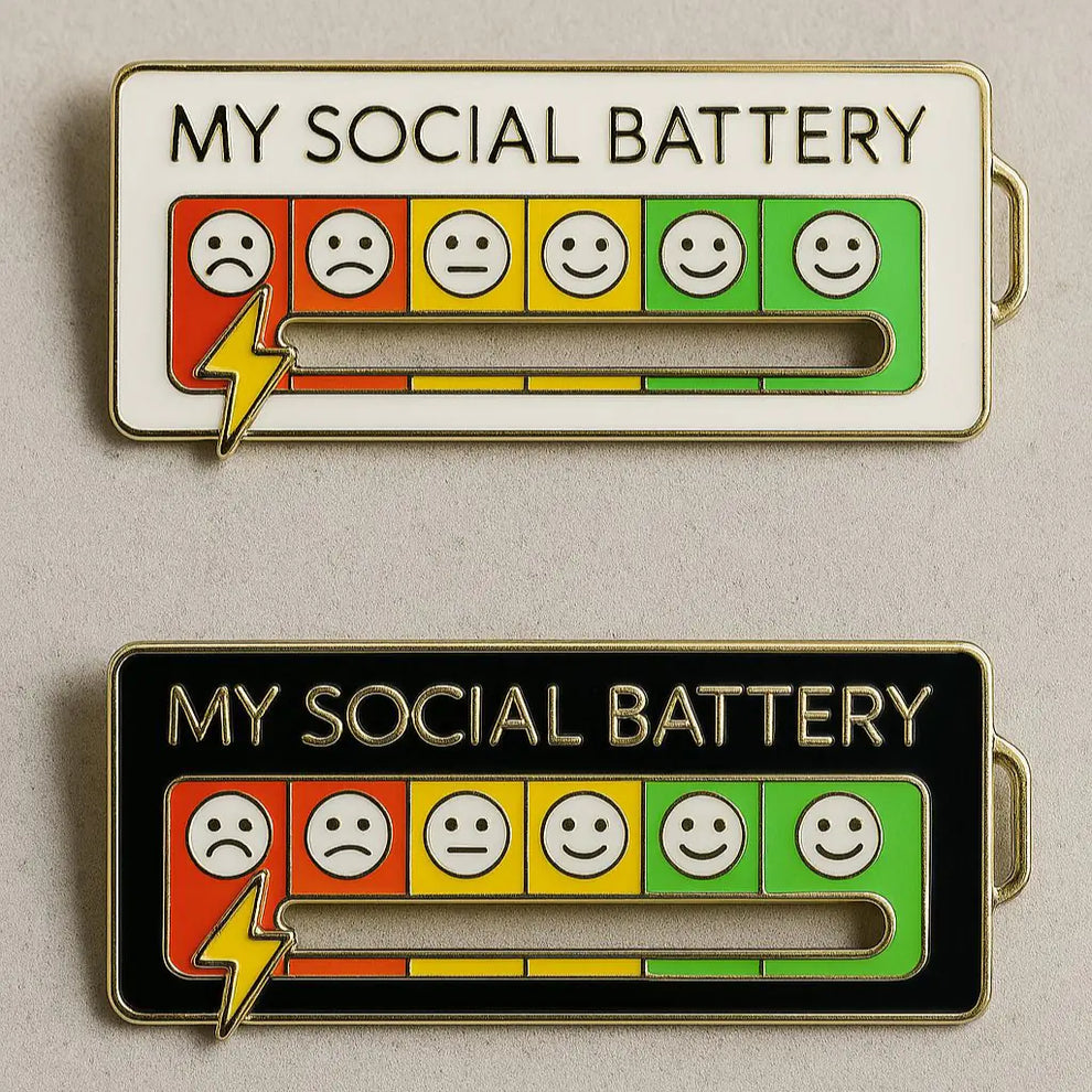 Lushbleu™ Social Battery Meter Pin