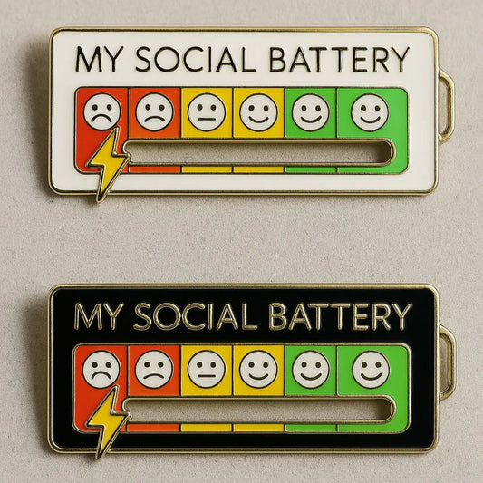Lushbleu™ Social Battery Meter Pin
