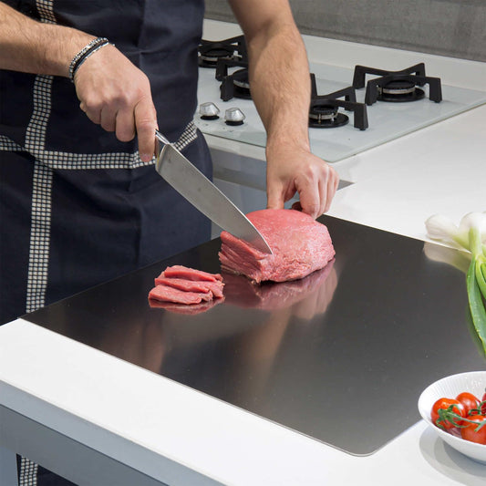 Lushbleu™ Stainless Steel Cutting Boards for Kitchen, (40 x 30cm/15.7 x 11.8 in)