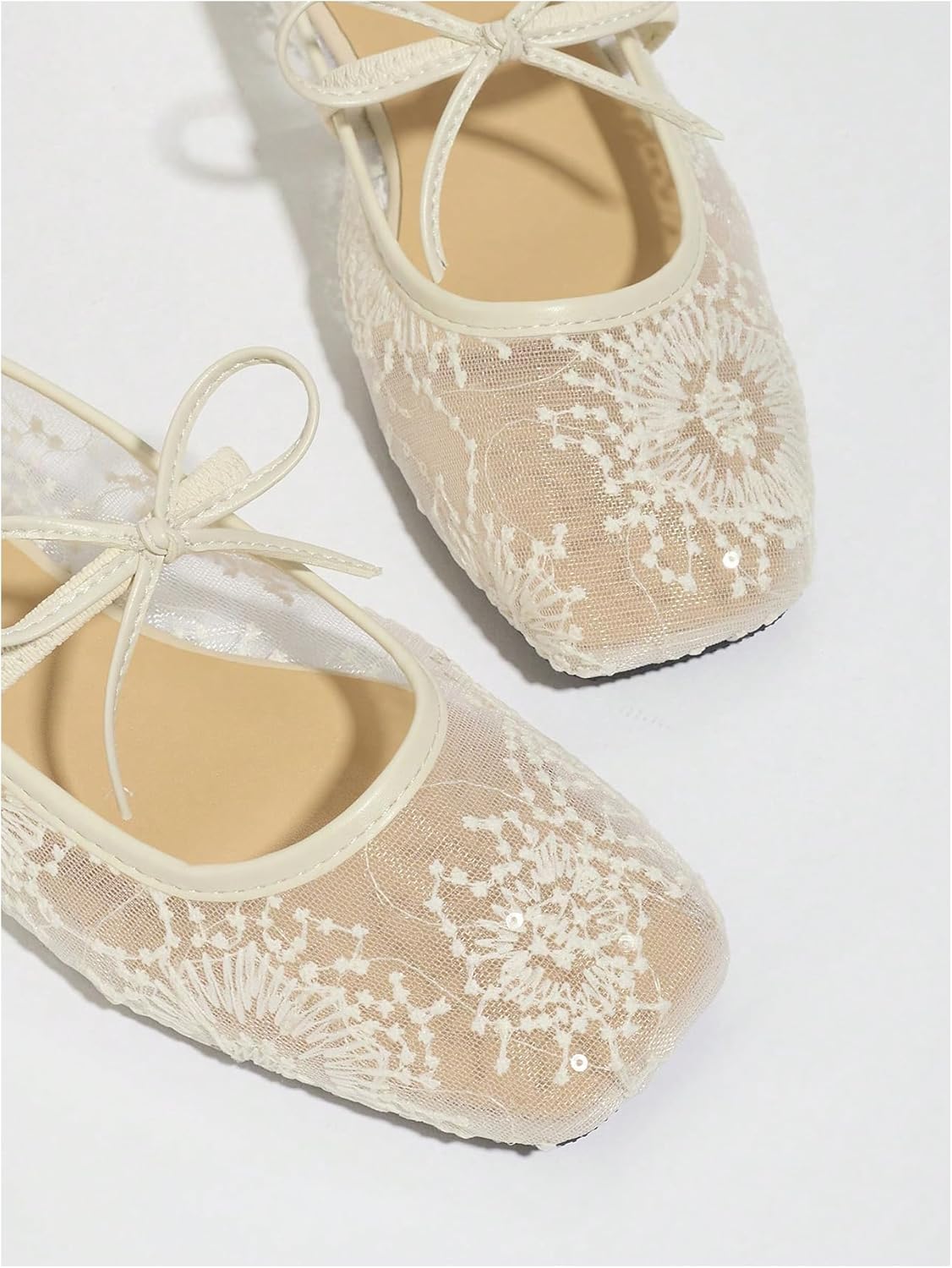 Lushbleu™ Polka Mesh Bow Flats