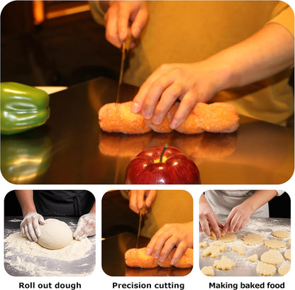 Lushbleu™ Stainless Steel Cutting Boards for Kitchen, (40 x 30cm/15.7 x 11.8 in)