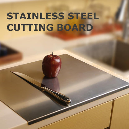 Lushbleu™ Stainless Steel Cutting Boards for Kitchen, (40 x 30cm/15.7 x 11.8 in)