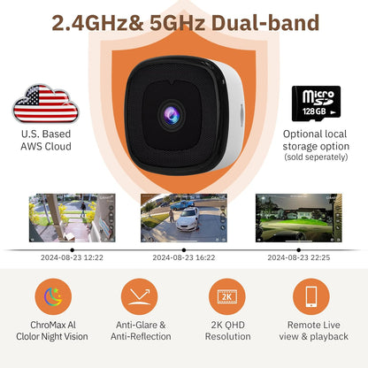 ChroMax 3MP 2K Dual - Band Indoor Security Cam