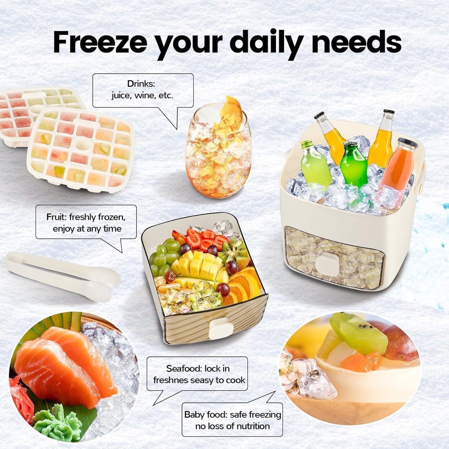 Lushbleu™ 2-in-1 Ice Cube Maker