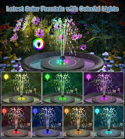Solar Fountain for Kids and Bird Bath
