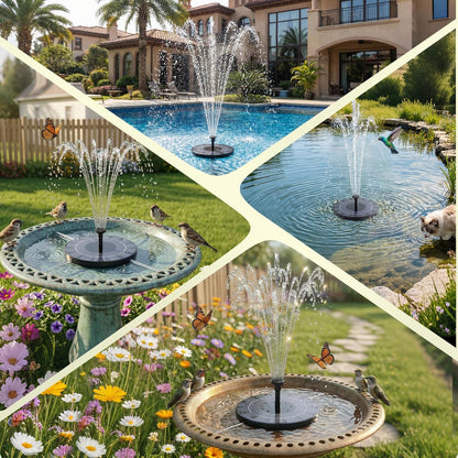 Solar Fountain for Kids and Bird Bath