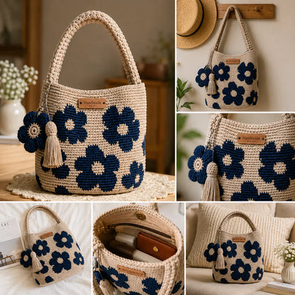 Handmade Crochet Flower Bag