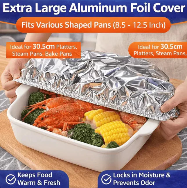 Lushbleu™ Reusable Aluminum Foil Food Cover