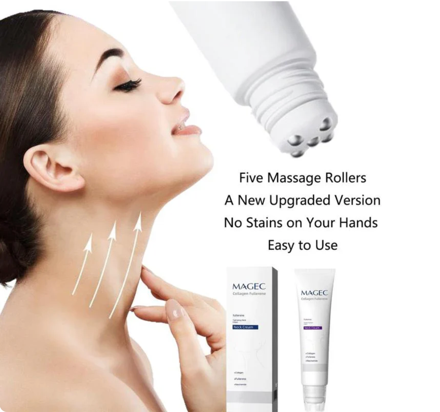 Reduce wrinkles and Double chin with Lushbleu™ Collagen Fullerene Cream