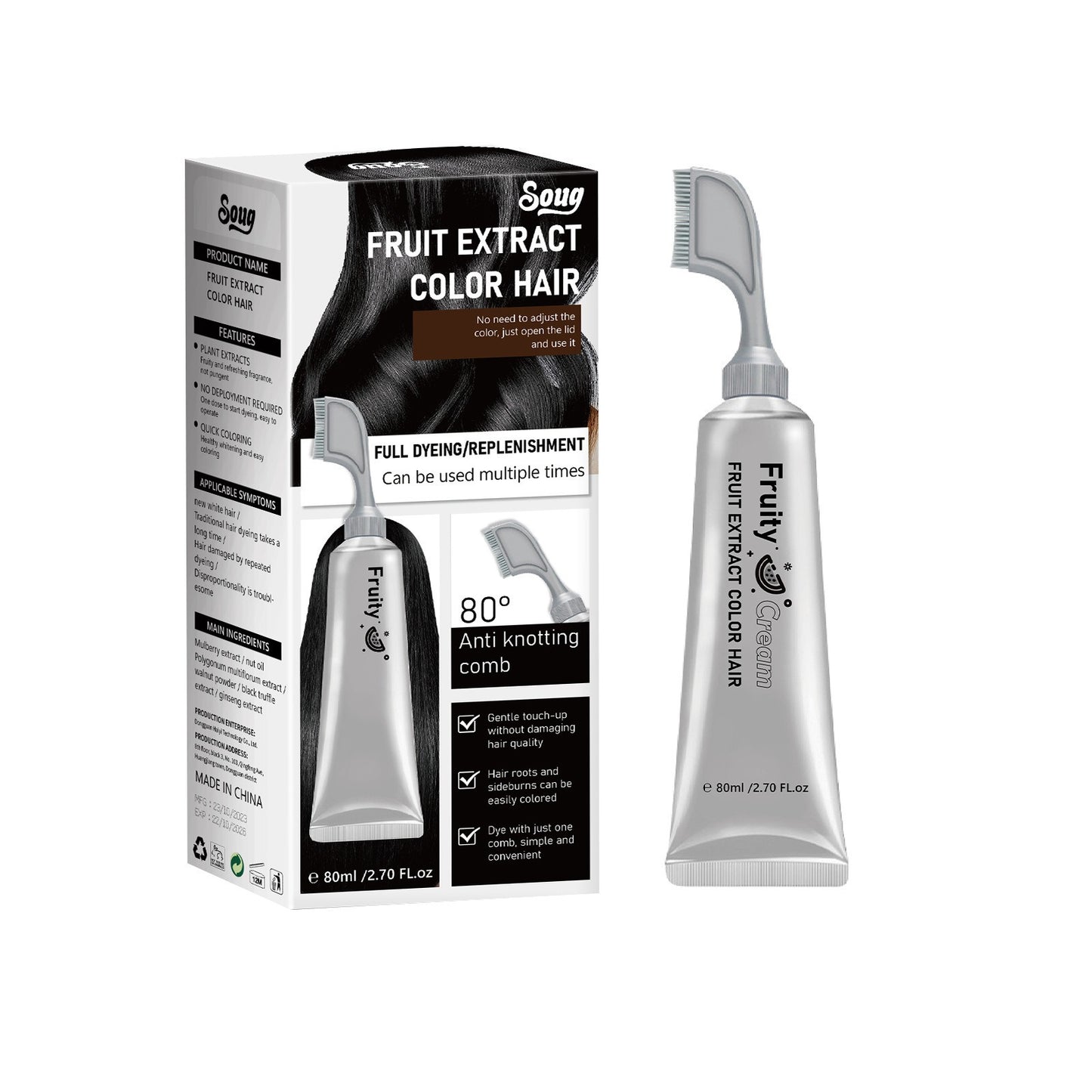 Lushbleu™ Hair Dye Cream Comb with Natural Plant Extract