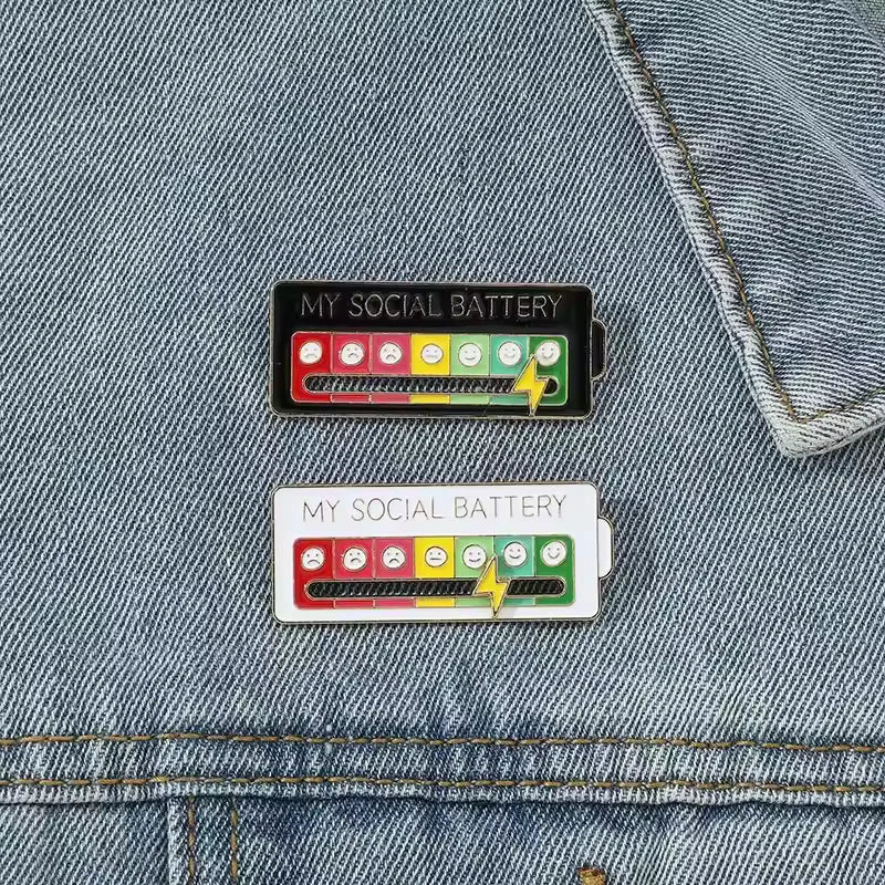 Lushbleu™ Social Battery Meter Pin