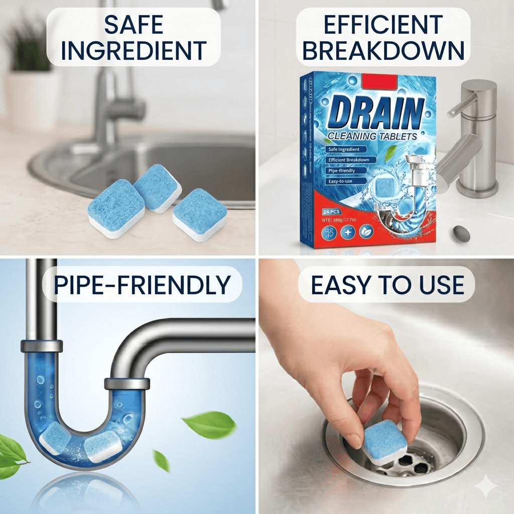 Lushbleu™ Drain Cleaning Tablets for Sinks & Pipes