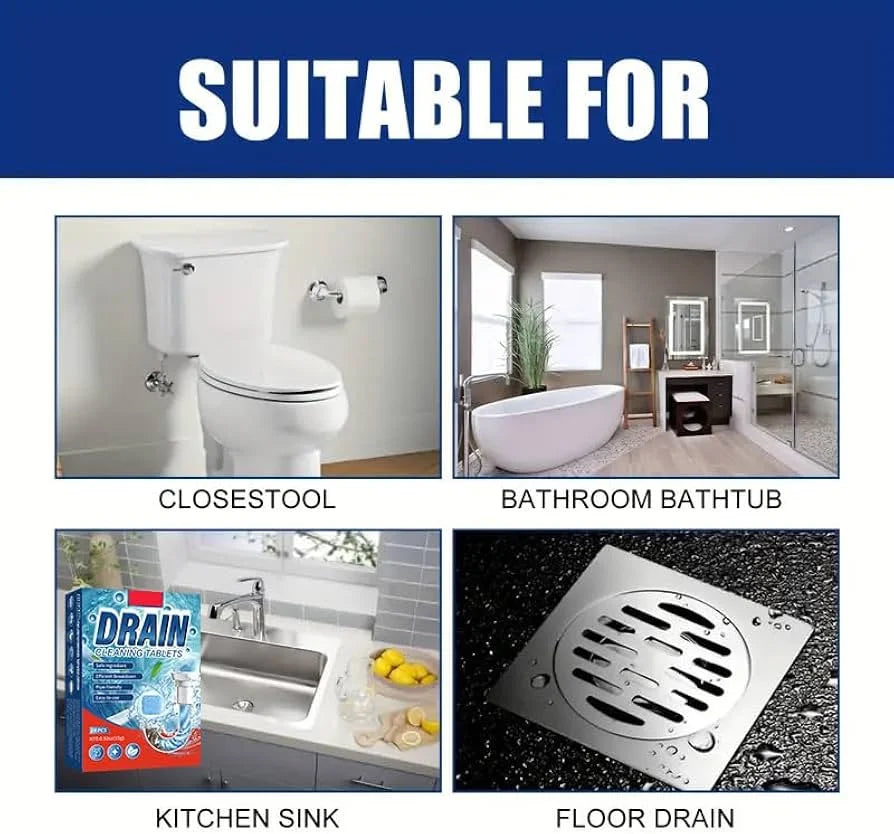 Lushbleu™ Drain Cleaning Tablets for Sinks & Pipes