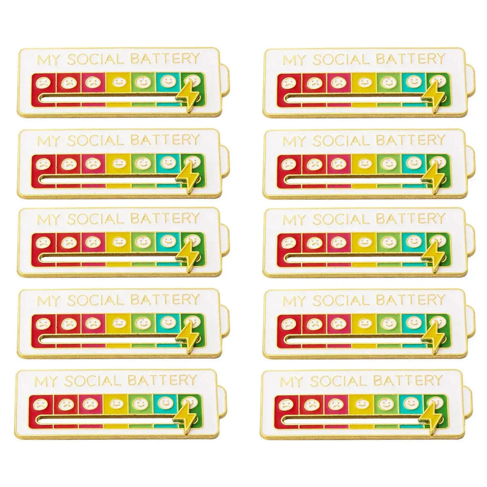 Lushbleu™ Social Battery Meter Pin
