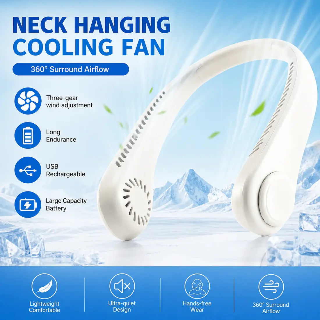 Lushbleu™ Rechargeable Neck Fan